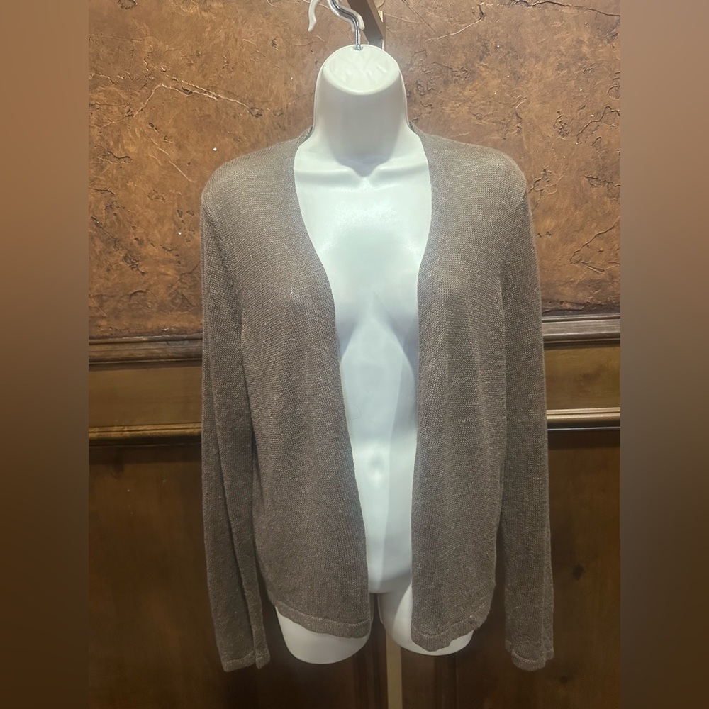 LIKE NEW SIZE S J. Jill Brown Open-Front Cardigan